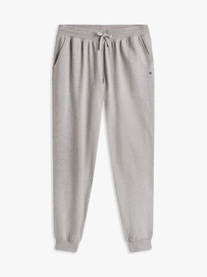 jogging à chevilles resserrées et drapeau gris pour hommes tommy hilfiger