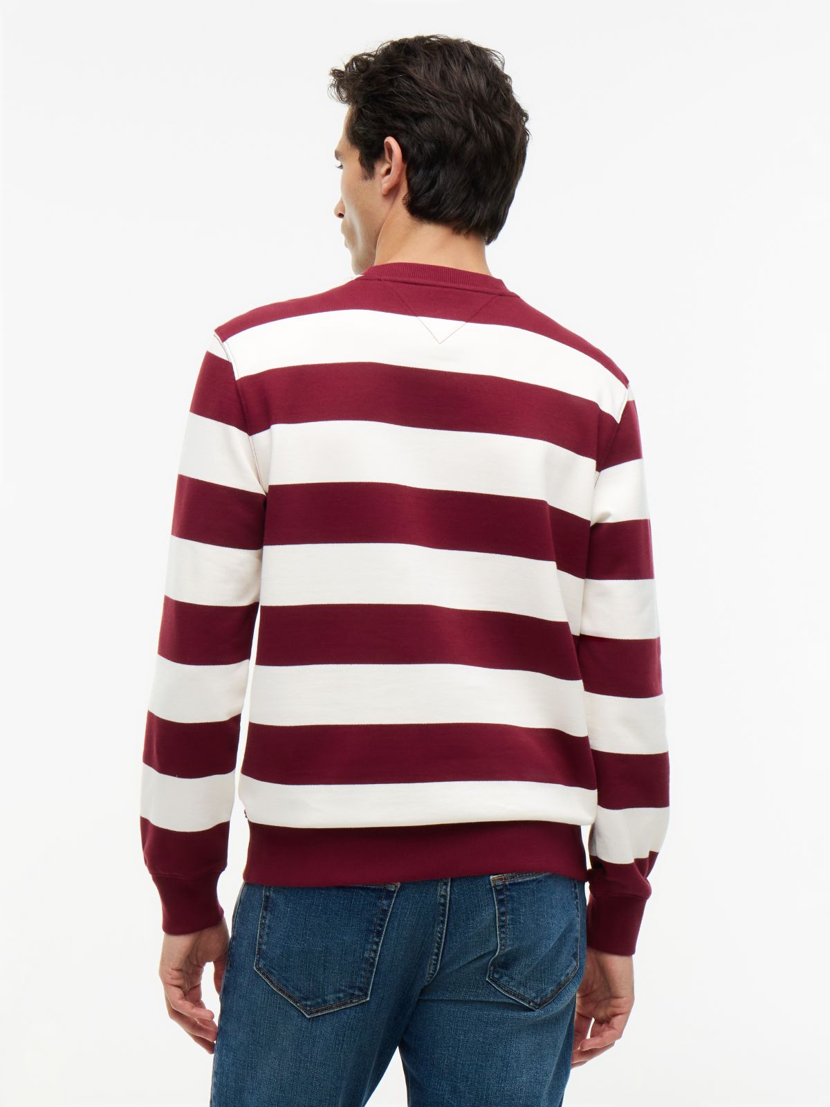 Terry Crew Neck Sweatshirt — Red