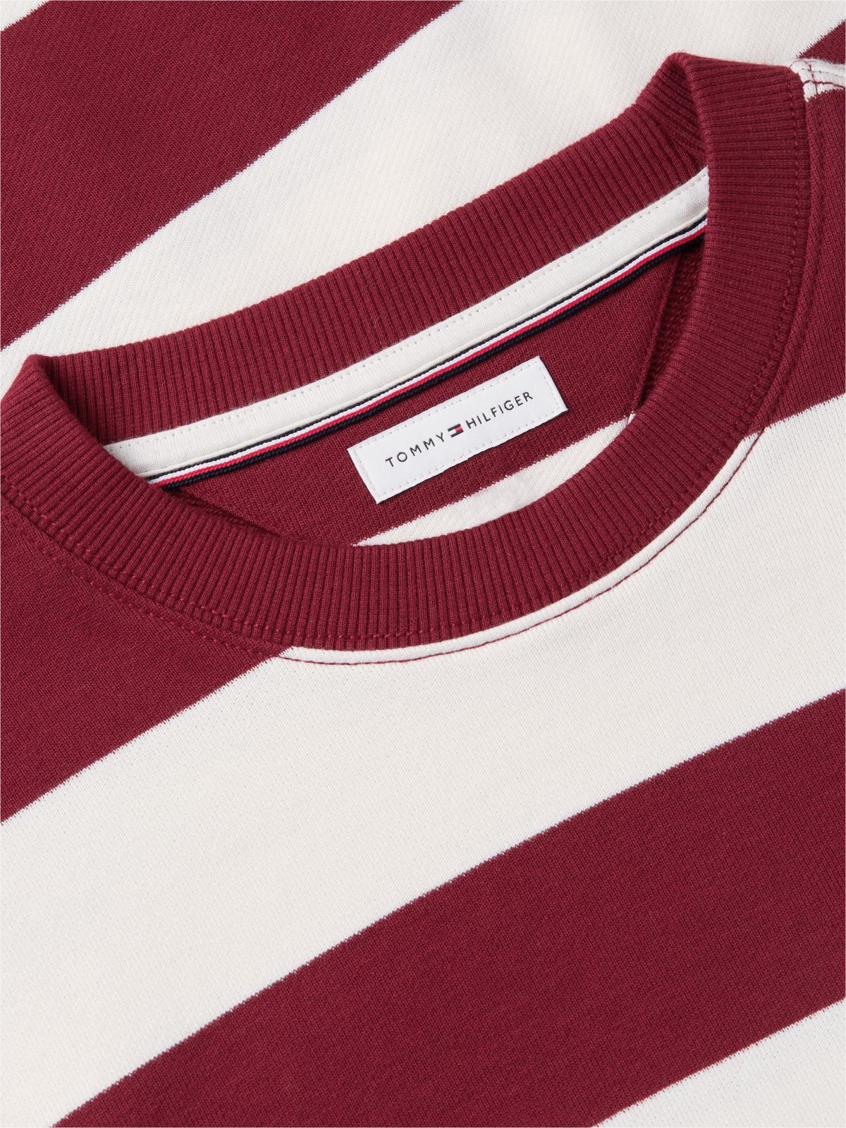 Terry Crew Neck Sweatshirt — Red