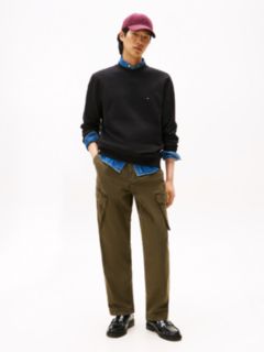 Terry Crew Neck Sweatshirt — Black 3