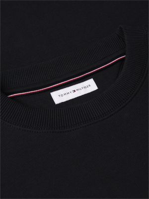 black flag embroidery crew neck sweatshirt for men tommy hilfiger