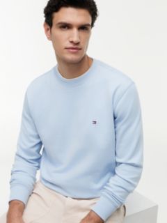 Terry Crew Neck Sweatshirt — Blue 3
