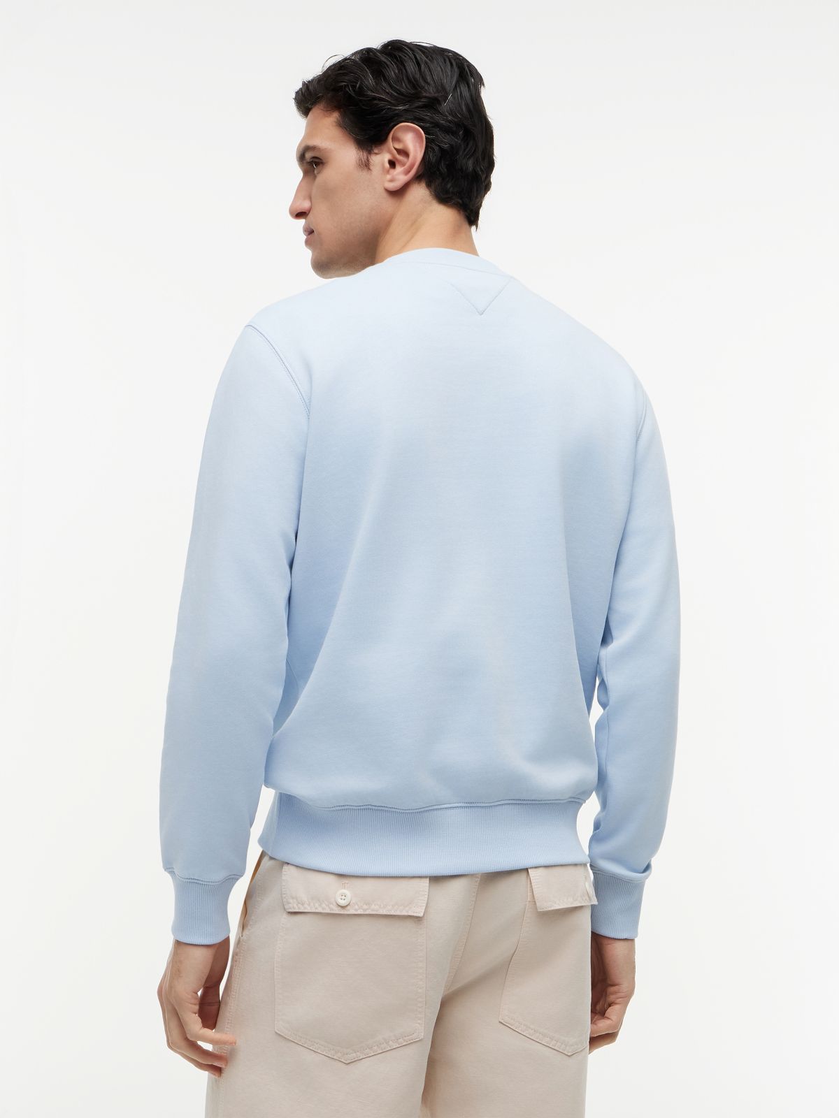 Terry Crew Neck Sweatshirt — Blue