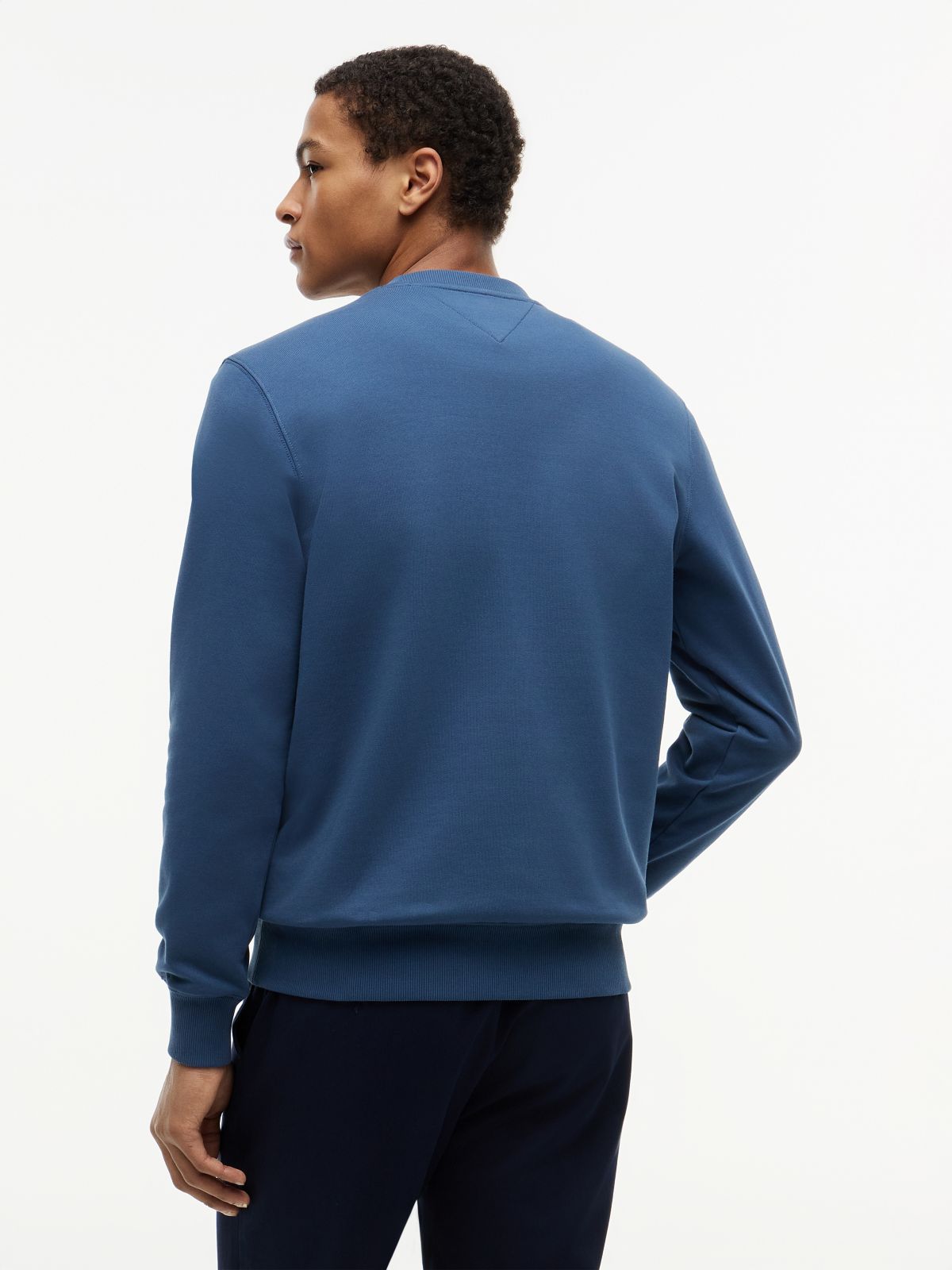Terry Crew Neck Sweatshirt — Blue