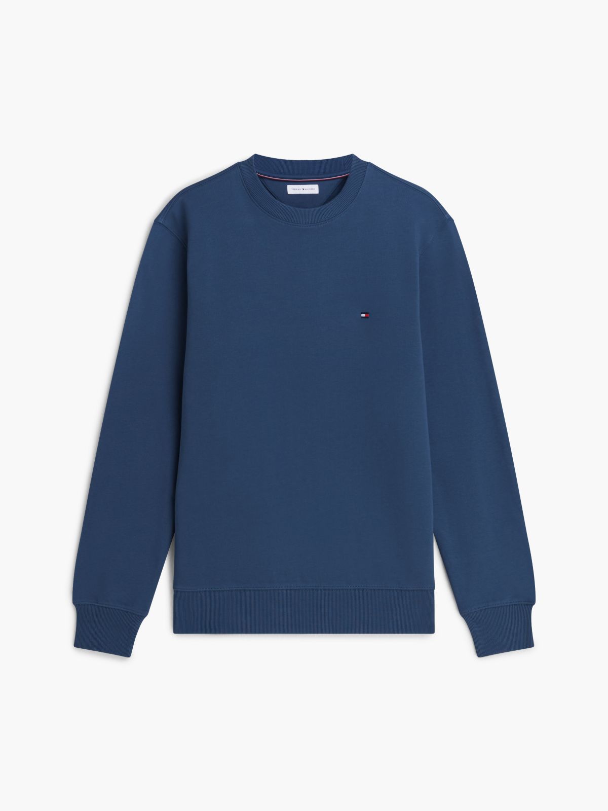 Terry Crew Neck Sweatshirt — Blue