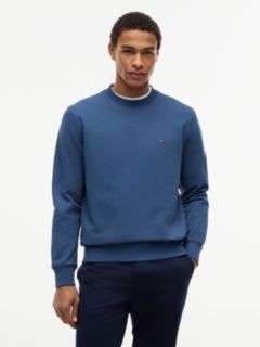 Terry Crew Neck Sweatshirt — Blue 1