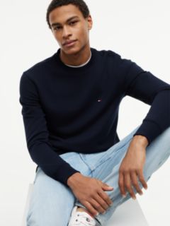 Terry Crew Neck Sweatshirt — Blue 3
