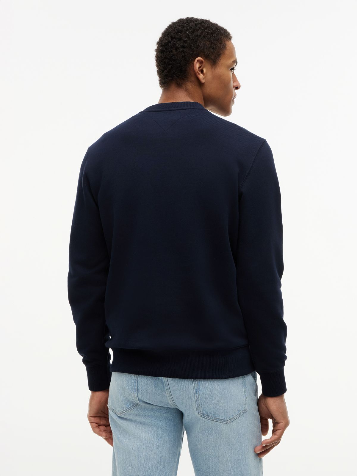 Terry Crew Neck Sweatshirt — Blue