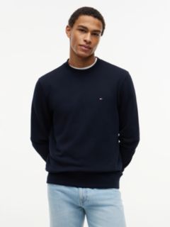 Terry Crew Neck Sweatshirt — Blue 1
