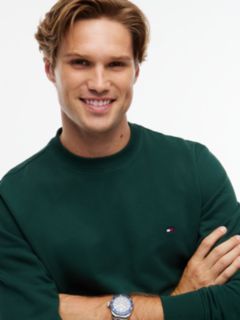 Terry Crew Neck Sweatshirt — Green 3