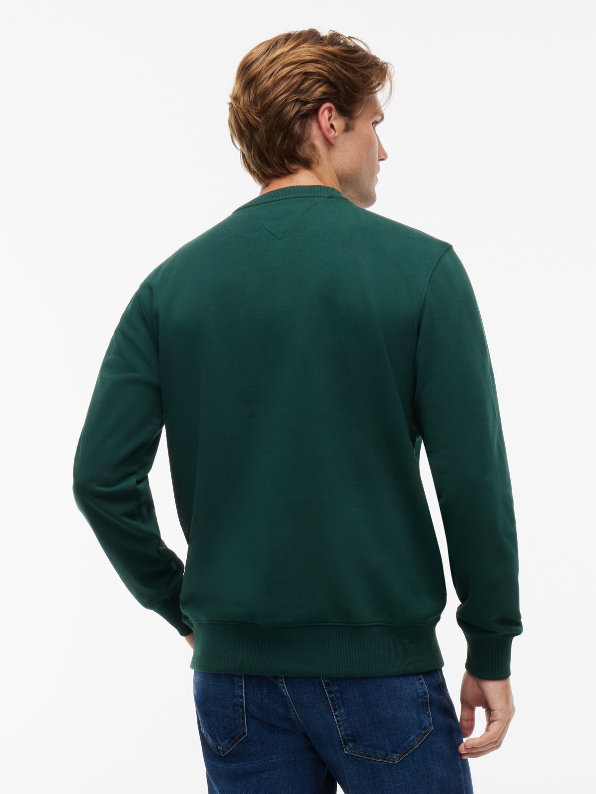 Terry Crew Neck Sweatshirt — Green