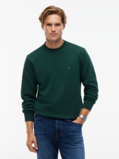 Terry Crew Neck Sweatshirt — Green 1