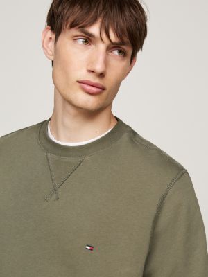 green flag embroidery terry sweatshirt for men tommy hilfiger