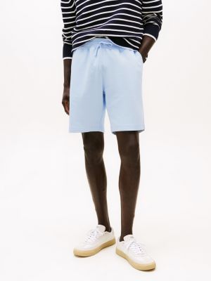 blue flag embroidery sweat shorts for men tommy hilfiger