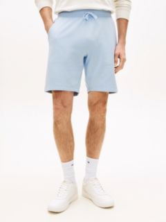 Flag Embroidery Terry Sweat Shorts — Blue 2