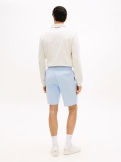 Flag Embroidery Terry Sweat Shorts — Blue 4