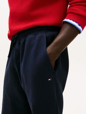 blue flag embroidery sweat shorts for men tommy hilfiger