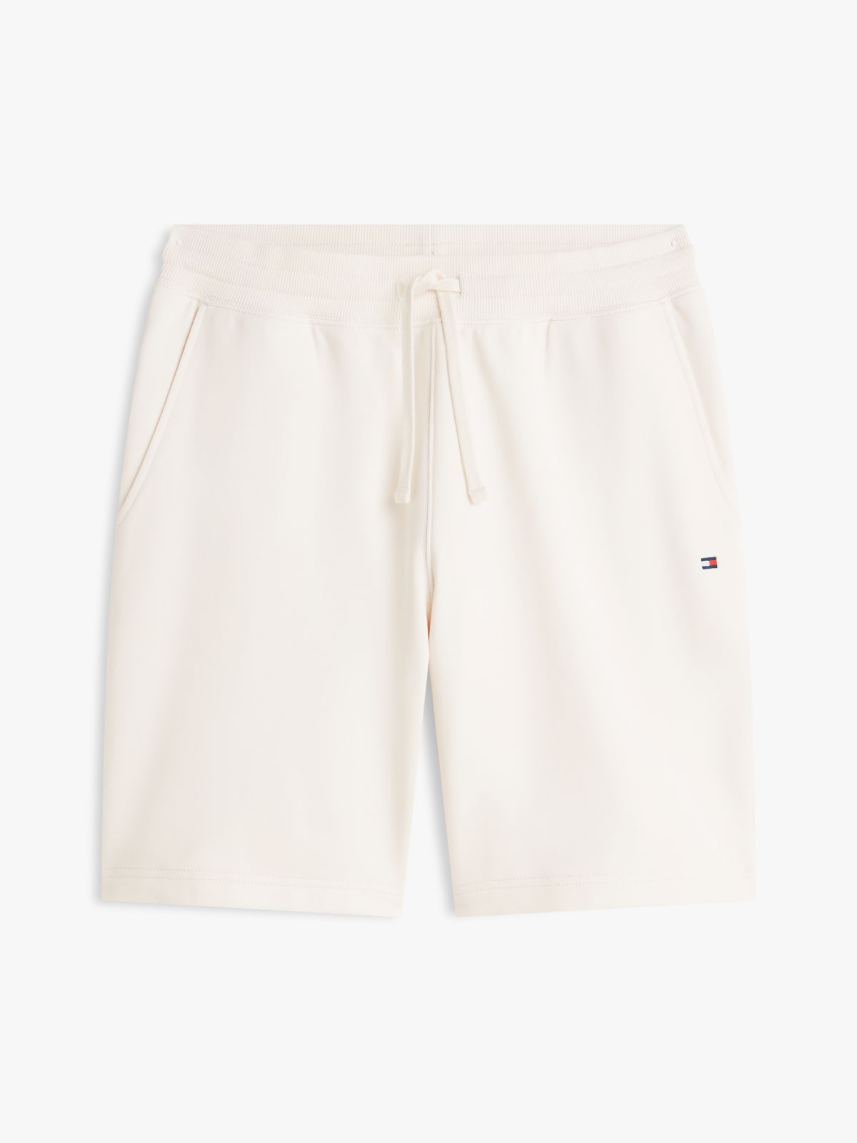 Flag Embroidery Terry Sweat Shorts — Yellow
