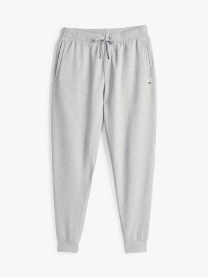 jogging à cordon de serrage et drapeau brodé gris pour hommes tommy hilfiger