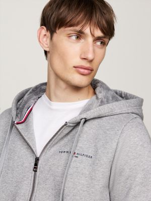 Grey tommy hilfiger hoodie mens hotsell