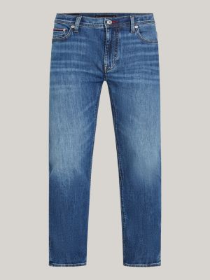 jeans bleecker th flex slim fit blu da uomini tommy hilfiger