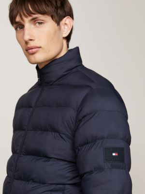 blue thermal insulated padded jacket for men tommy hilfiger