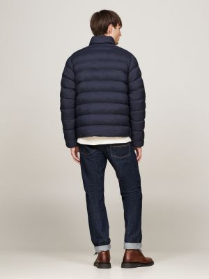 blue thermal insulated padded jacket for men tommy hilfiger