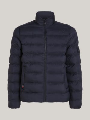 blue thermal insulated padded jacket for men tommy hilfiger