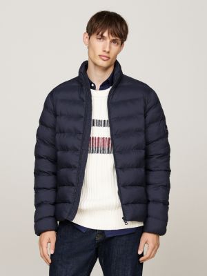 blue thermal insulated padded jacket for men tommy hilfiger