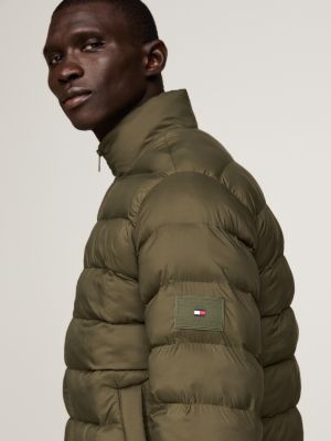 giubbino termico imbottito khaki da uomini tommy hilfiger