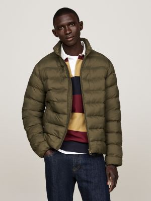 khaki steppjacke mit thermo-isolierung für herren - tommy hilfiger