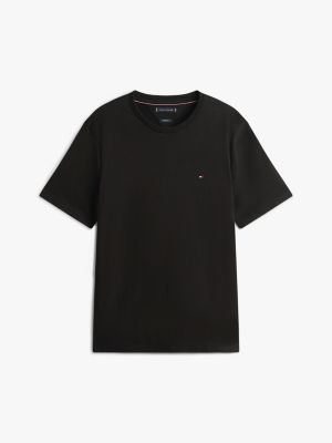 black flag embroidery crew neck t-shirt for men tommy hilfiger