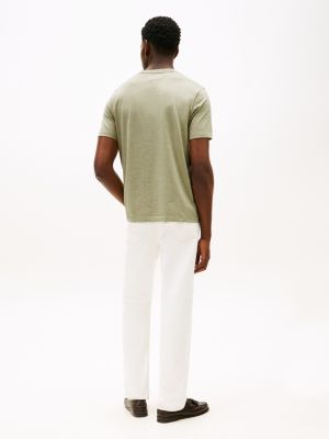 green flag embroidery crew neck t-shirt for men tommy hilfiger