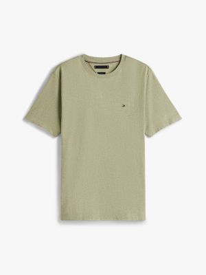 green flag embroidery crew neck t-shirt for men tommy hilfiger