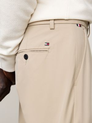 beige denton anti-wrinkle straight leg chinos for men tommy hilfiger