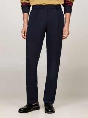 pantalón chino denton con pernera recta blue de hombres tommy hilfiger