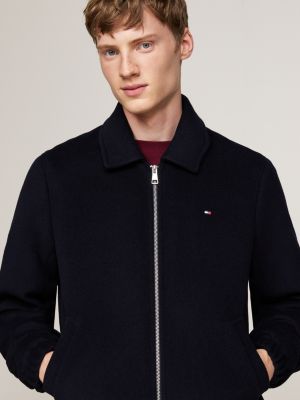 blue wool blend ivy jacket for men tommy hilfiger