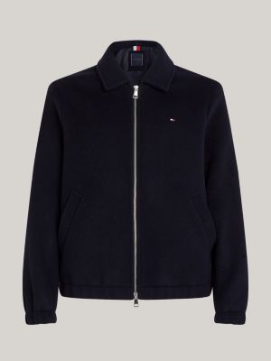 blau ivy jacke mit hohem wollanteil für herren - tommy hilfiger