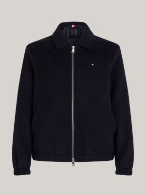 blue wool blend ivy jacket for men tommy hilfiger