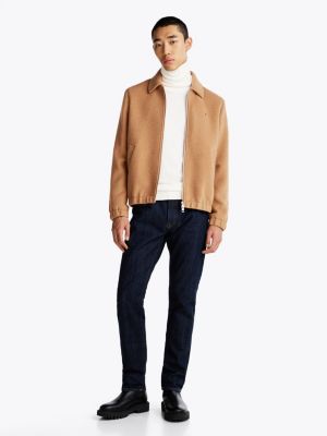 khaki ivy jacke mit hohem wollanteil für herren - tommy hilfiger