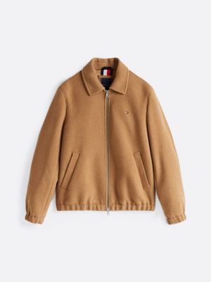 chaqueta ivy con alto contenido de lana caqui de hombres tommy hilfiger