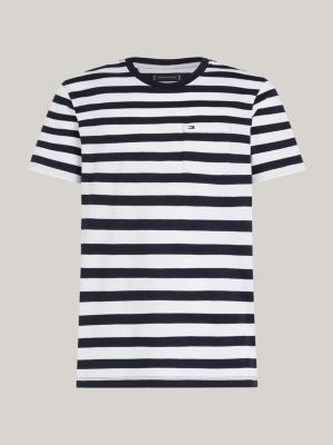 blue patch pocket t-shirt for men tommy hilfiger