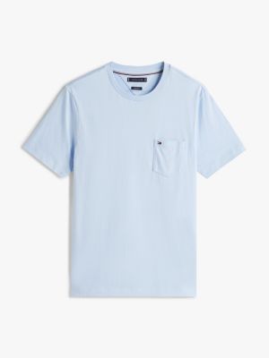 blue patch pocket t-shirt for men tommy hilfiger