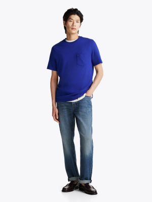 blue patch pocket t-shirt for men tommy hilfiger