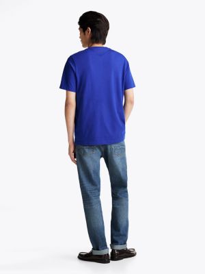 blue patch pocket t-shirt for men tommy hilfiger