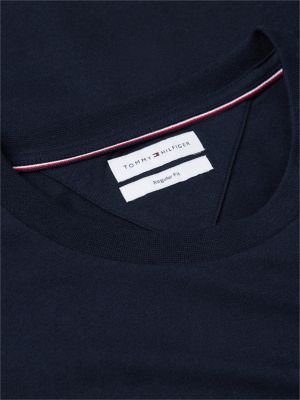 blue patch pocket jersey crew neck t-shirt for men tommy hilfiger