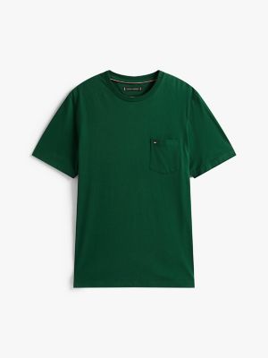 green patch pocket t-shirt for men tommy hilfiger