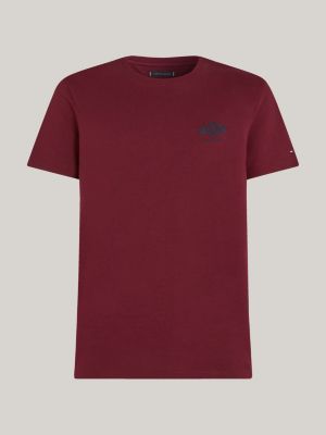 Maroon tommy hilfiger shirt deals