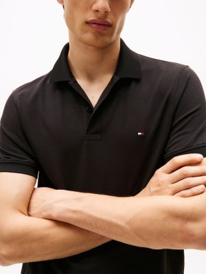 schwarz performance th flex regular fit poloshirt für herren - tommy hilfiger