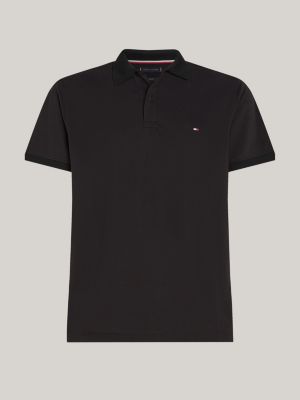 polo sport th flex regular fit nero da uomini tommy hilfiger